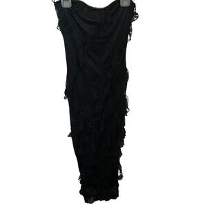 LSF inspired strapless ruffle maxi dress